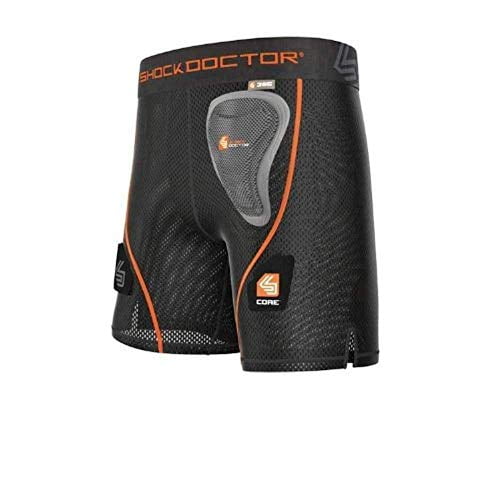 Shock Doctor Girl's Core Loose Hockey Shorts with Pelvic Protector, XX-Small