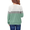thumbnail image 4 of Posijego Unisexe Garçons Filles Chandail de Mode Enfants Col Rond Décontracté Manches Longues Chandail Athlétique à Enfiler Hauts, 4 of 4