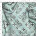 thumbnail image 4 of Soimoi Green Rayon Fabric Floral Wreath Geometric Decor Fabric Printed Yard 58 Inch Wide, 4 of 5