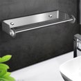 thumbnail image 3 of Stainless Steel Paper Towel Holder Punch-Free Towel Rack Wall Mounted Roll Paper Stand for Bathroom Kitchen, 3 of 9