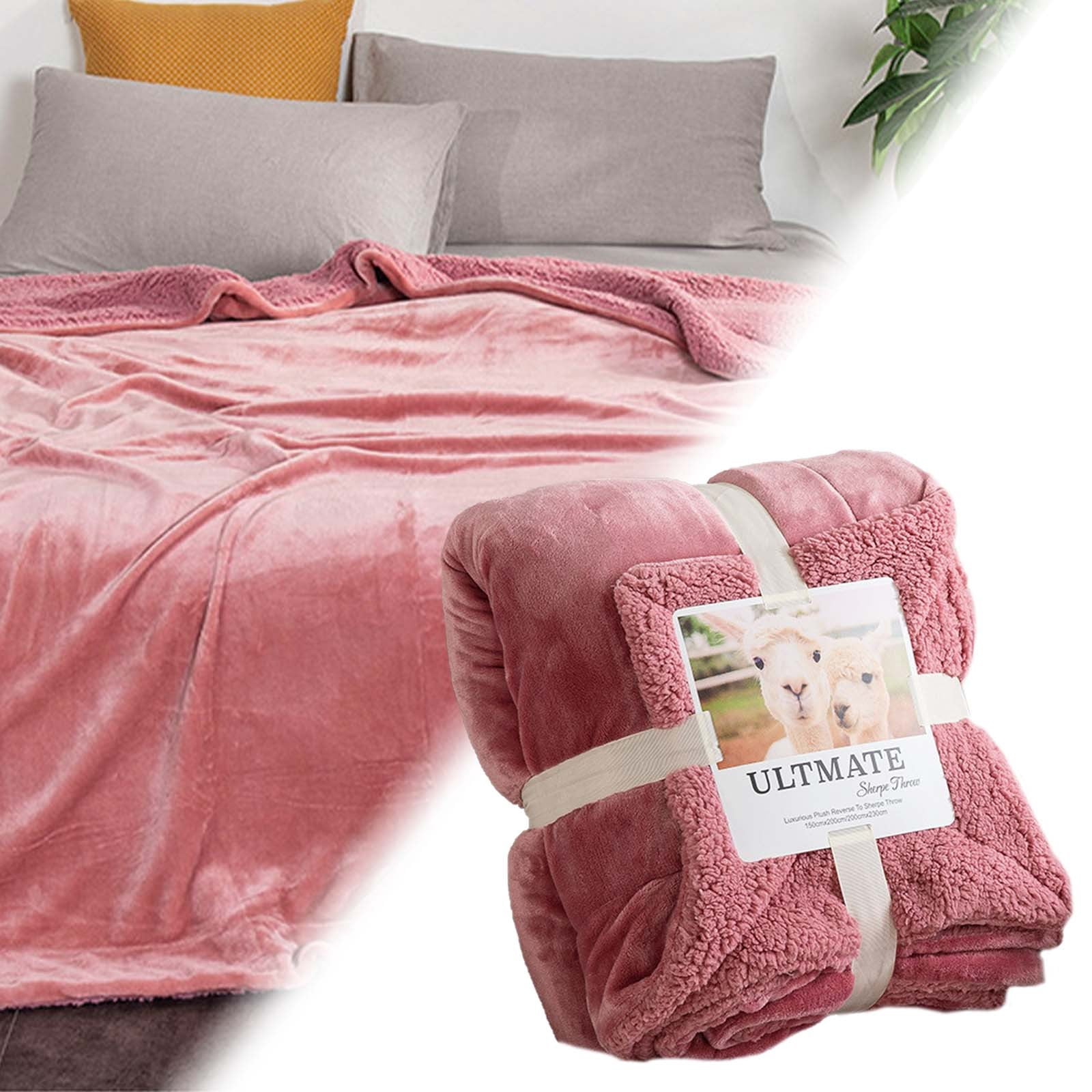 Weighted Blanket Clearance! Blanke Wool Flannel Lamb Blanket Blanket Double Gift Leisure Eveluo Composite Thickened Blanket Home Textiles