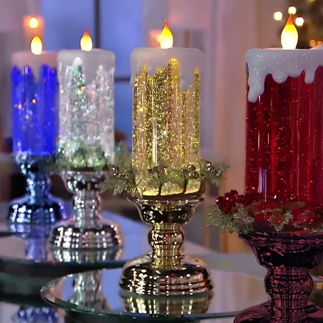 Clearance! Gspmoly Led Water-Filled Wax Candle Lamp Clearance