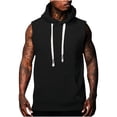 thumbnail image 1 of Birdeem Vest for Men Men Casual Solid Color Solid Color Sleeveless Hooded Blouse, 1 of 11