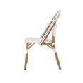 thumbnail image 4 of Elize Chaise Bistro Française d'Extérieur (Ensemble de 2), Gris, Blanc et Fini Bambou, 4 of 8