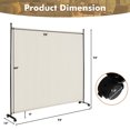 thumbnail image 3 of Costway 6FT Single Panel Room Divider with Wheels Rolling Fabric Partition Privacy Screen, 3 of 10