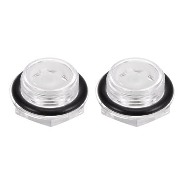 Unique Bargains 2pcs Air Compressor Oil Sight Glass G3/4 Male Plastic Hex Head Oil Indicator Window for Gearbox Tanks