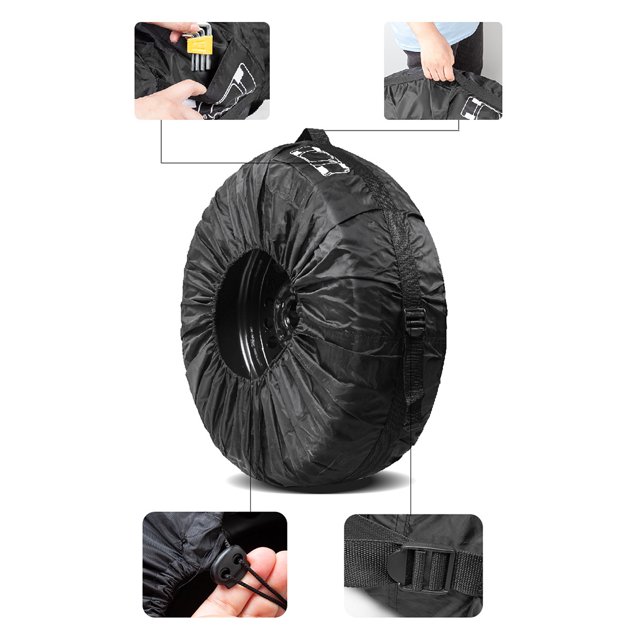 maskred Protective Spare Tire Cover For Car Waterproof And Sun Proof And Delamination Red L