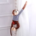 thumbnail image 4 of Brown 28 Inch Long Arm Plush Monkey Toy Stuffed Animal Soft Doll Hanging Decor For Childrens Room, 4 of 6