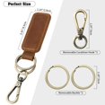 thumbnail image 2 of Genuine Leather Universal Car Keychain – Key Fob Holder Key Chain for Men & Women Durable Key Organizer, 2 of 7