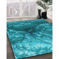 thumbnail image 3 of Ahgly Company Machine Washable Indoor Rectangle Transitional Dark Cyan Green Area Rugs, 5' x 7', 3 of 7