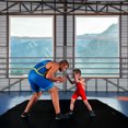 thumbnail image 4 of BalanceFrom 10ft x 4ft x 2in 4-Panel All-Purpose Folding Gymnastics Mat, Black, 4 of 10