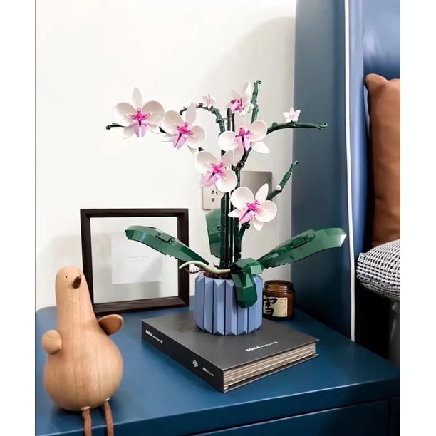 nipocaio Moc Bouquet Orchid Block Flower Potted Succulents