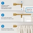 thumbnail image 4 of Mainstays Easy Install Decorative Bolt Window Curtain Rod, Adjustable, 48” to 120”, Gold, 4 of 7