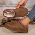 thumbnail image 2 of Dosaele Women‘s Platform Slippers Mini Boots Braid Slippers With Plush Fleece Lining Fuzzy Slippers For Women Slip On Clogs, 2 of 7