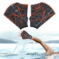 thumbnail image 4 of koolsoo Frog Type Girdles Swimming Hand Webbed Hand Water Sports Finger Gloves grey grey orange M, 4 of 9