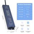thumbnail image 2 of Tignapoo Outdoor IP67 Waterproof LED Power Supply 150W 12V with Short Circuit, Overload, Overvoltage Protection for Signs, Light Strips, and Displays, 2 of 6