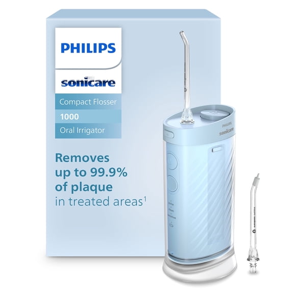 Refurbished Philips Sonicare HX3333/24 1000 Compact Rechargeable Power Flosser, Blue