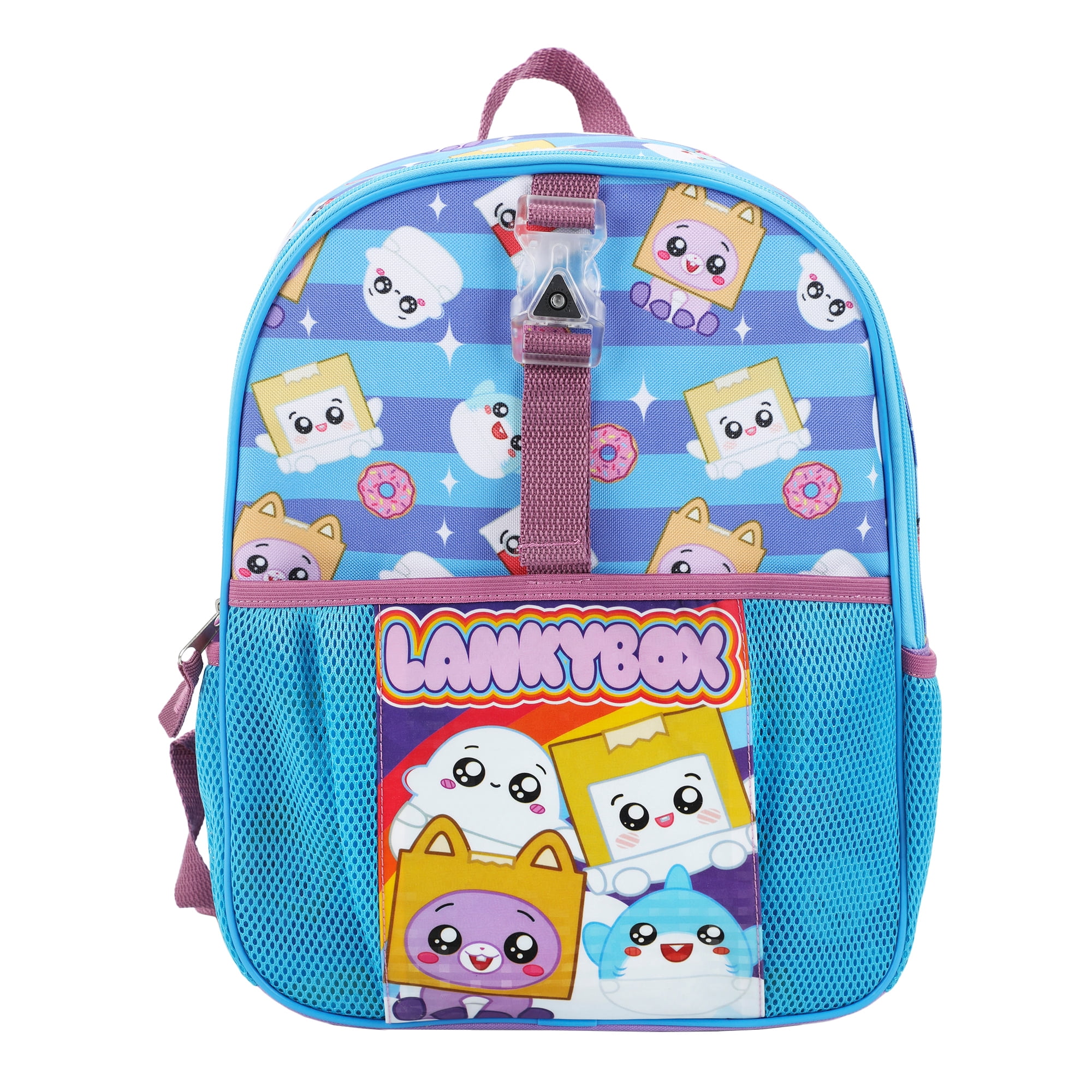 LankyBox Photo de Groupe Enfants Sac à Dos 14 Pouces et Sac à Lunch Ensemble de 4 Pcs