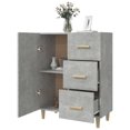 thumbnail image 2 of vidaXL Sideboard Concrete Grey 69.5x34x90 cm Engineered Wood, 2 of 5