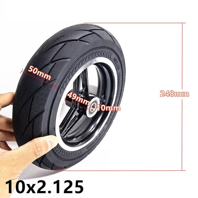 10 Inch Electric Scooter 10X2.125 Solid Tyre With Wheel Hub Assembly Whole Wheel