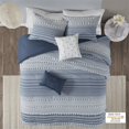 thumbnail image 4 of Urban Habitat Calum 100 Percent Cotton Clipped Comforter Set in Navy, 4 of 14