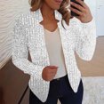 thumbnail image 2 of Yuyuzo Cardigans à Paillettes pour Femmes Décontractés à Manches Longues Hauts de Fête Décontractés Ajustés Scintillants Vestes d'Extérieur Mode, 2 of 7