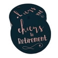 thumbnail image 1 of Inkdotpot Real Rose Gold Foil Cheers To Retirement Tags Favor Hang Paper Tags 50 Pieces, 1 of 6