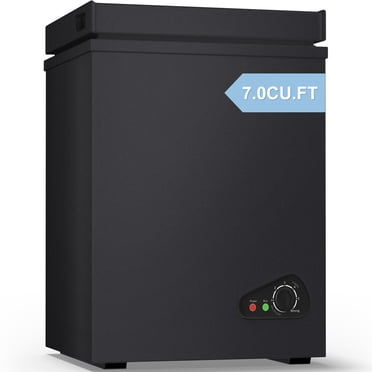 TABU Chest Freezer,7.0 Cu ft Deep Freezer,Garage Ready,Top Open Door,Black