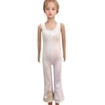thumbnail image 1 of GDREDA Combinaison Moulante Extensible à Paillettes pour Garçons et Filles Sans Manches à Col Ras du Cou Pantalon Bas Combinaisons pour Fille Décontracté Été Argent,9-10ans, 1 of 6