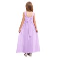thumbnail image 2 of TiaoBug Combinaison à Sequins pour Filles Combinaisons Sans Manches Robe Maxi en Chiffon Combinaisons pour 7-14 Ans Violet 8, 2 of 6