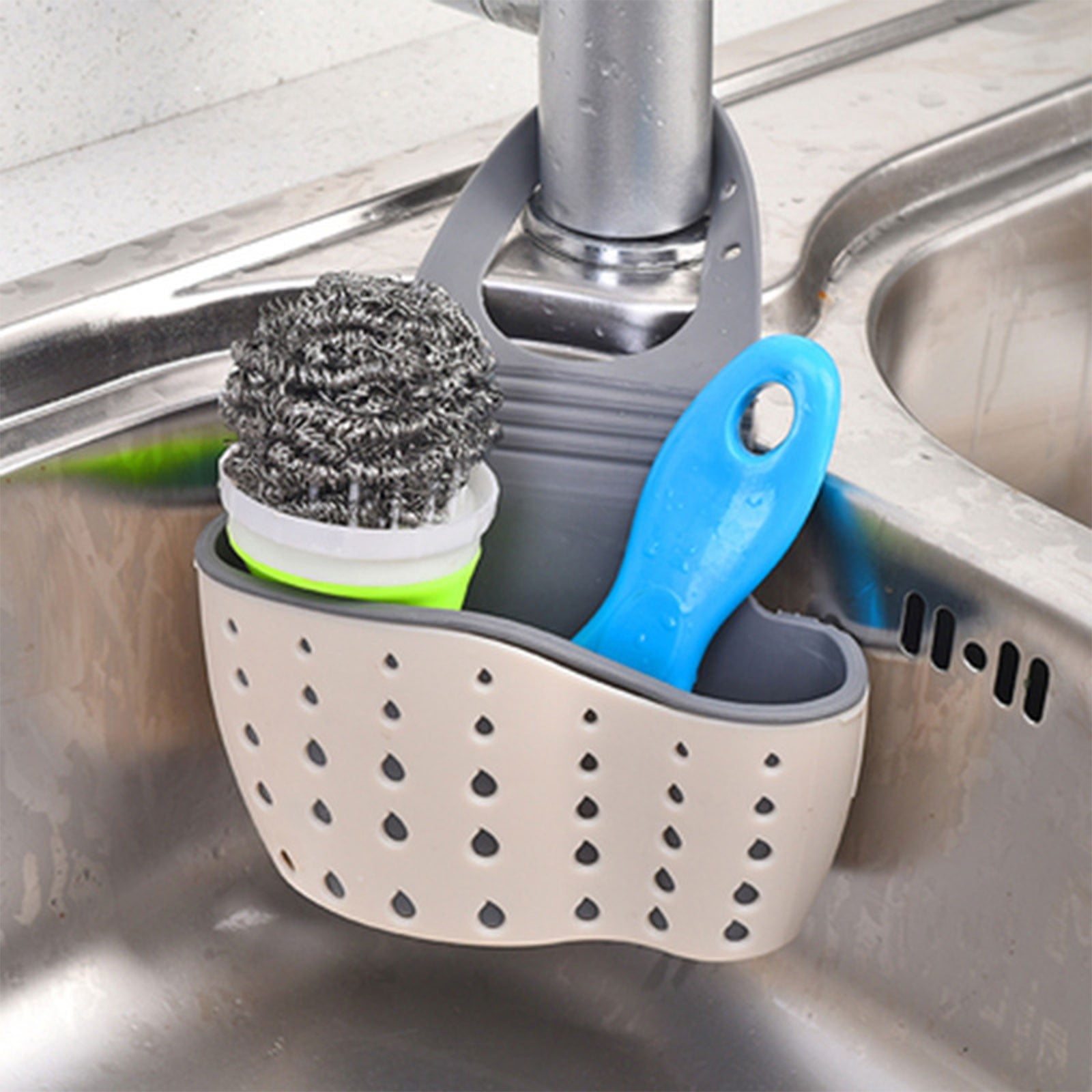 Kitchen Hanging Sponge Holder Adjustable Rubber Dishwashing Foldable Dish Drying Rack Kitchen Roll up Rack Rolling Rack for Surfinning Kitchen Dish Rack Wooden Hair Washing Board for