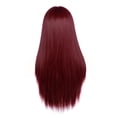 thumbnail image 2 of Pompotops Produits de Beauté en Liquidation, Cadeaux Beauté pour Femmes, Perruque Longue et Lisse pour Femme, Mécanisme Rouge Vin, Filet Rose, 2 of 9