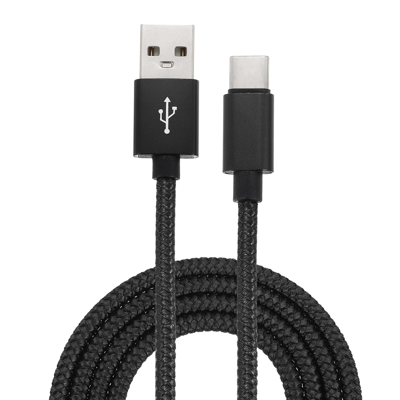 Uxcell USB Type C Charger Cable, Type-C to USB A Braided Charging Cord Data Transfer Cable Black 3.28 ft  1
