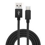 Uxcell USB Câble de chargeur de type C, de typeC à USB Un câble de transfert de données de charge tressé noir 3.28 ft 1