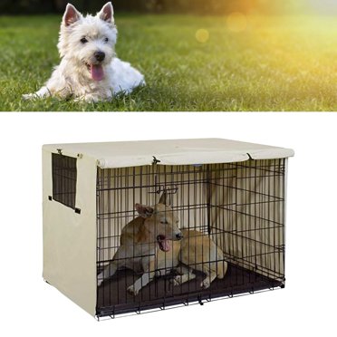 Peahefy 94x63.5x61cm Dog Crate Cover Oxford Cloth Waterproof Dustproof Pet Kennel Cover for Wire Dog Cages,Pet Crate Cover,Dog Kennel Cover