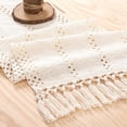 thumbnail image 4 of Boovnll Chemin de Table Boho Chemin de Table Rustique en Lin Macramé avec Pompons Chemin de Table Tissé pour Décoration de Table Bohème pour Maison Salle à Manger Chambre, 4 of 8
