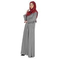 thumbnail image 3 of Bimba Vêtements Islamiques pour Femmes Longue Robe de Prière Maxi avec Hijab Imprimé Abaya en Rayonne Robe Musulmane à Boutons devant, 3 of 7