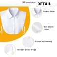 thumbnail image 2 of Blouse Dickie Blanche Factice Détachable Col Factice pour Femmes Accessoire Élégant Pièce de Superposition, 2 of 9