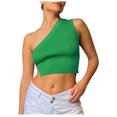 thumbnail image 1 of LSLJS Women Spaghetti Strap Tank Tops Women's Spring And Summer One Shoulder Open Back Suspender Tank Top Knitted Tight Top, 1 of 5