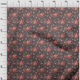 thumbnail image 3 of oneOone Cotton Poplin Gray Fabric Florals Craft Projects Decor Fabric Printed By The Yard 42 Inch Wide, 3 of 4