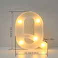 thumbnail image 3 of Vaidha Alphabet LED Letter Lights Light Up White Plastic Letters Standing Hanging A-M &, 3 of 3