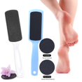 thumbnail image 2 of LOVEVERPlastic Handle Double-sided Sandpaper Foot Board Rasping Dead Skin Calluses Foot Rubbing Foot Tool 3pc, 2 of 2