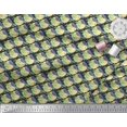 thumbnail image 2 of Soimoi Satin Silk Fabric Bird,Palm Tree & Sun Nature Printed Fabric 1 Yard 42 Inch Wide, 2 of 3