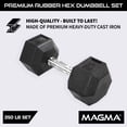 thumbnail image 4 of MAGMA Premium Rubber Hex Dumbbell Sets, 4 of 8