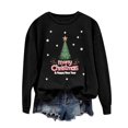 thumbnail image 2 of EGNMCR Chandails en Molleton à Capuche pour Femmes, Chandails en Molleton pour Femmes, Chandail à Capuchon Décontracté à Manches Longues de Noël Mode Décontractée à Manches Longues Col Rond Imprimé Chandails en Molleton Blouse pour Femmes, 2 of 4