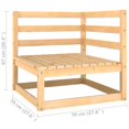 thumbnail image 4 of vidaXL 2 Piece Garden Lounge Set with Cushions Solid Wood Pine, 4 of 5