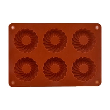 Moule en Silicone Rond à 6 Cavités pour Biscuits et Chocolat, Outil de Cuisson Antiadhésif pour Gâteaux, Glaçons et Gelée, Conception Compatible Lave-Vaisselle