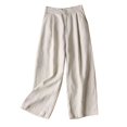 thumbnail image 1 of Timegard Womens Lounge Pants Wide Leg Cotton Linen Elastic Waisted Button Loose 3/4 Pants with Pockets, 1 of 7