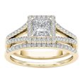 thumbnail image 1 of EGNMCR Rings Womens Rings 2-in-1 Set Detachable Shiny Diamond Set Engagement Wedding Rings Inlaid Zircon gold ring, 1 of 1