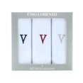 thumbnail image 2 of Umo Lorenzo  Cotton Boxed Initial Alphabet Handkerchiefs (Pack of 3) (Men's), 2 of 3